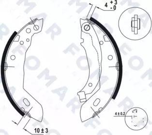 Комлект тормозных накладок FOMAR Friction FO 0392